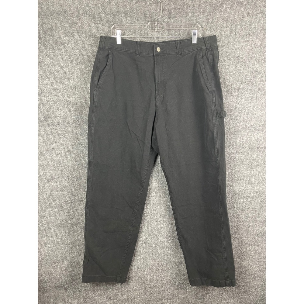 Abercrombie & Fitch Carpenter Pants Mens 36x30 Black Canvas Utility Workwear